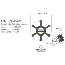 Impellerkit Albin Group Marine Premium 06-01-002