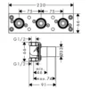 Inbyggnadsdel Axor för Duschblandare Axor 800 2 Funktioner