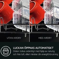 Integrerad Diskmaskin AEG FBB84707PM Rostfri 60 cm med SprayZone och SatelliteClean