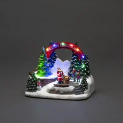 Julby Gnosjö Konstsmide B/O Mekanisk LED Tomte & Barn