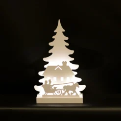 Juldekoration Nordic Winter 3D LED med Slädmotiv