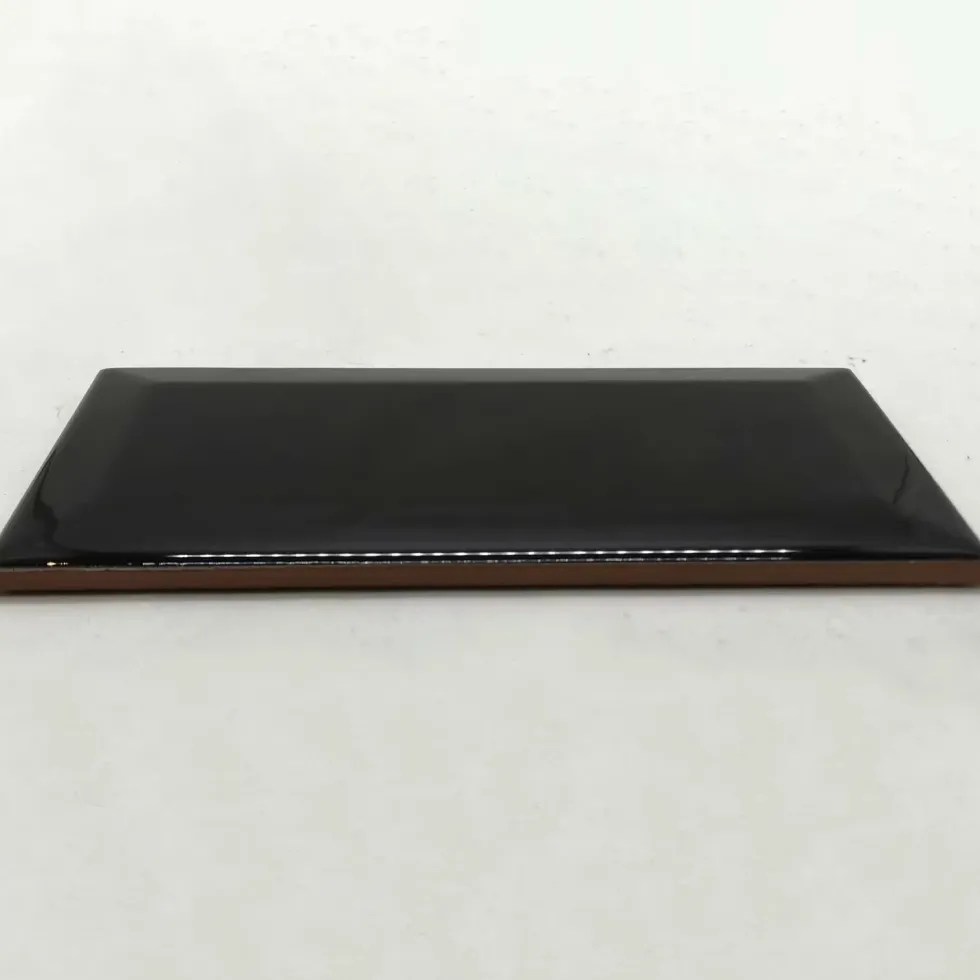 Kakel Tenfors Metro Svart Blank 7,5x15 cm