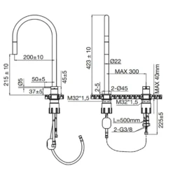 Köksblandare Scandtap Steel Harmonized K2P