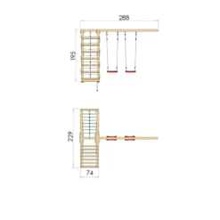 Klättermodul Jungle Gym Klättermodul 200 Trä