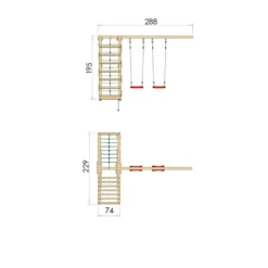Klättermodul Jungle Gym Klättermodul 200 Trä