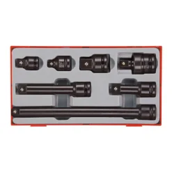 Krafthylsverktygssats 13 delar med 1/2 tum fyrkantsfäste Teng Tools TT9207A