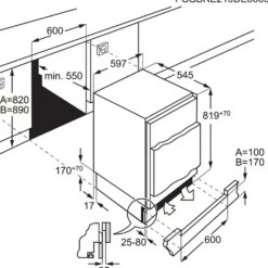 Kylskåp AEG SpaceSmart OSF6I82EF Underhällsmodell med OptiSpace