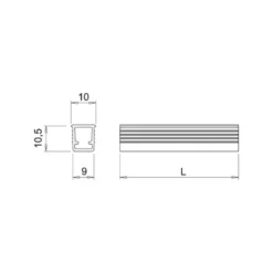 LED-profil Beslag Design Apex med Bländskydd