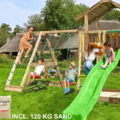 Lektorn Jungle Gym Chalet 2.1 Climb Modul Rutschkana & SandGrön