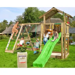 Lektorn Jungle Gym Chalet 2.1 Climb Modul Rutschkana & SandGrön