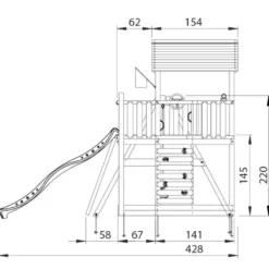 Lektorn Jungle Gym Chalet 2.1 Climb Modul Rutschkana & SandGrön