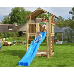Lektorn Jungle Gym Chalet 2.1 Lektorn Blå Rutschkana