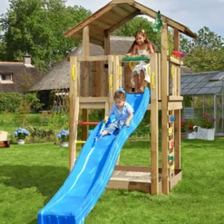 Lektorn Jungle Gym Chalet 2.1 Lektorn Blå Rutschkana