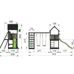 Lektorn Jungle Gym Club Komplett Inkl Climb Module Xtra och Rutschkana