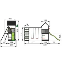 Lektorn Jungle Gym Club Komplett Inkl Climb Module Xtra och Rutschkana
