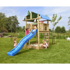 Lektorn Jungle Gym Fort 2.1 Med Blå Rutschkana