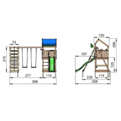 Lektorn Jungle Gym Home Komplett Inkl Climb Modul X'tra och Rutschkana