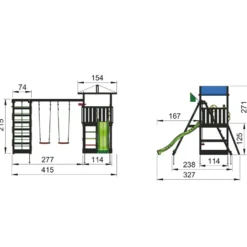 Lektorn Jungle Gym Hut Komplett Inkl Climb Module Xtra