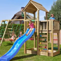 Lektorn Jungle Gym Mansion 2.1 Klättermodul Blå Rutschkana
