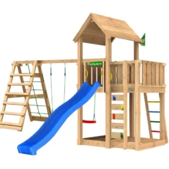 Lektorn Jungle Gym Mansion 2.1 Klättermodul Blå Rutschkana