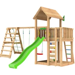 Lektorn Jungle Gym Mansion 2.1 Klättermodul Grön Rutschkana