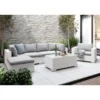 Loungegrupp Comfort Garden Bahamas 5-sits Bord Divan/Bord Utefåtölj Vit Utomhus