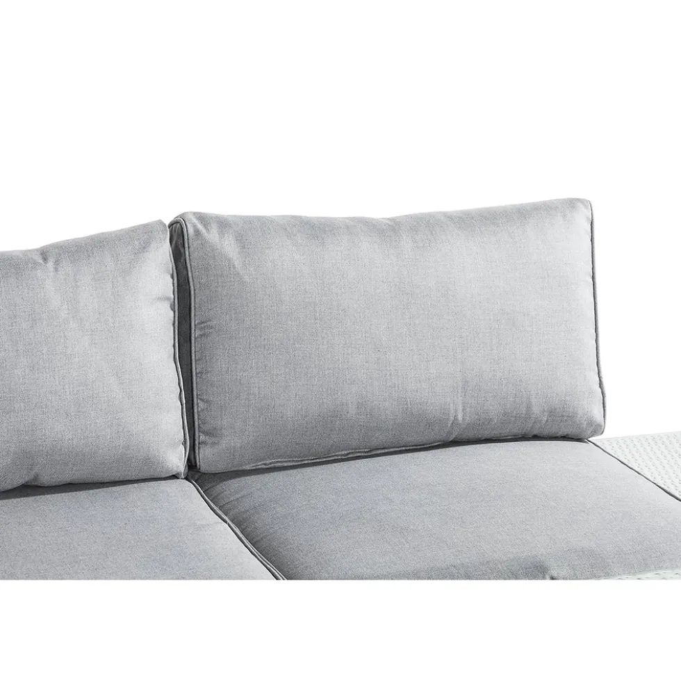 Loungegrupp Comfort Garden Bahamas 3-sits med Dubbla Avslut, Bord 100x60 och Utefåtölj UtomhusVit