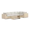 Loungegrupp Comfort Garden Bahamas utomhus hörnsoffa 6-sits vändbar och bord med hylla