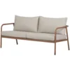 Loungegrupp ENVY DESIGN Olga 2-sitssoffa med 2st fåtöljer och bordFärg: Trä/natur