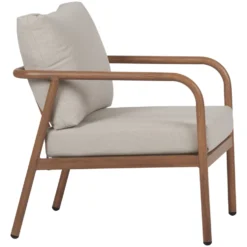 Loungegrupp ENVY DESIGN Olga 2-sitssoffa med 2st fåtöljer och bordFärg: Trä/natur