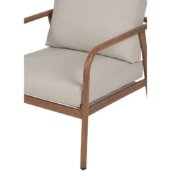 Loungegrupp ENVY DESIGN Olga 2-sitssoffa med 2st fåtöljer och bordFärg: Trä/natur