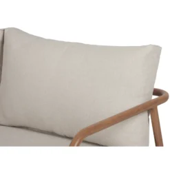 Loungegrupp ENVY DESIGN Olga 2-sitssoffa med 2st fåtöljer och bordFärg: Trä/natur