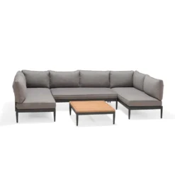 Loungegrupp LifestyleGarden TOPAZ U-set 1: vänster/höger 2-sitssoffa x 3 + soffbord 73 cm