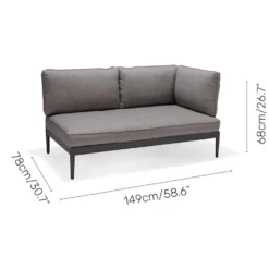 Loungegrupp LifestyleGarden TOPAZ vänster/höger 2-sitssoffa x 2