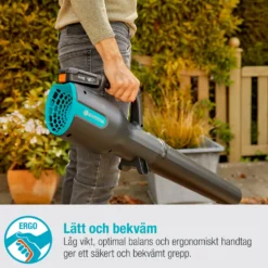 Lövblåsare Gardena PowerJet 18V P4A Komplett (2,5Ah batteri + standardladdare)