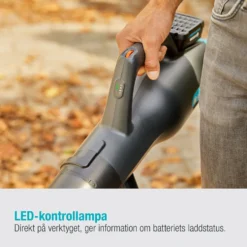 Lövblåsare Gardena PowerJet 18V P4A Komplett (2,5Ah batteri + standardladdare)
