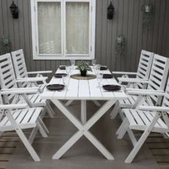 Matgrupp Baltic Garden Scottsdale 190 Med 6 Båstad Stolar