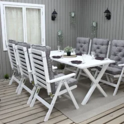 Matgrupp Baltic Garden Scottsdale 190 Med 6 Båstad Stolar