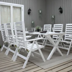 Matgrupp Baltic Garden Scottsdale 190 Med 6 Båstad Stolar