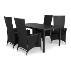 Matgrupp Comfort Garden Tunis Matgrupp Utomhus 150 med 4 Jenny Ställbar Fåtölj m Dyna