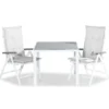 Matgrupp Utomhus Comfort Garden Tunis 90 med 2 PositionsTrädgårdsstolar Monaco LyxOffwhite Dynor