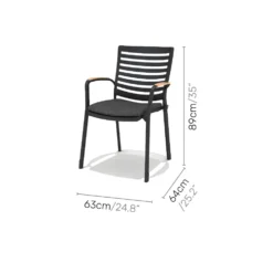 Matgrupp Utomhus LifestyleGarden Portals 161 cm 4 karmstolar