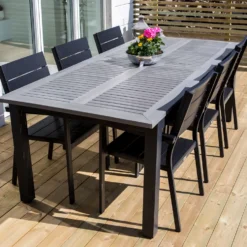 Matgrupp Utomhus Venture Home Albany 224-324x100 med 6 Levels StapelTrädgårdsstolar