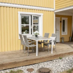 Matgrupp Utomhus Venture Home Break med 4 Anna Trädgårdsstolar