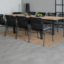 Matgrupp Utomhus Venture Home Mendi med 8 Julle Trädgårdsstolar