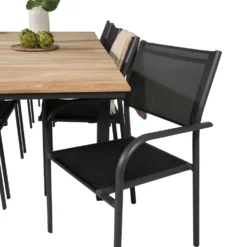 Matgrupp Utomhus Venture Home Meya 160/240 med 8 Siri Trädgårdsstolar
