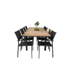 Matgrupp Utomhus Venture Home Meya 160/240 med 8 Siri Trädgårdsstolar