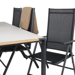 Matgrupp Utomhus Venture Home Tilly 200 med 6 Bront Trädgårdsstolar