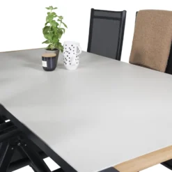 Matgrupp Utomhus Venture Home Tilly 200 med 6 Bront Trädgårdsstolar