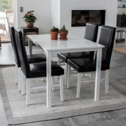 Matgrupp Venture Home Aleyna 160/240 med 8 Copacabana KarmstolarSvart/Grå